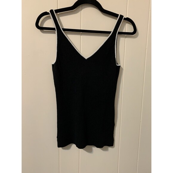 CAARA Womens Size Small Black Tank Top V Neck Soft Stretch - Picture 1 of 7